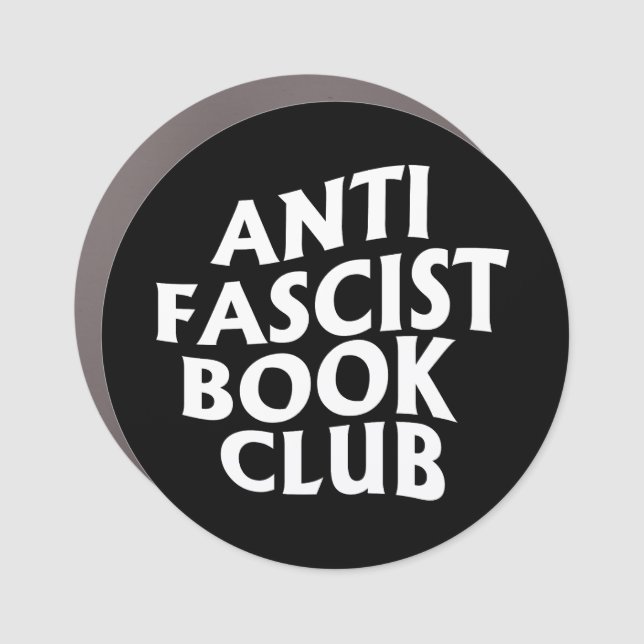 Anti Fascist Book Club Car Magnet (Front)