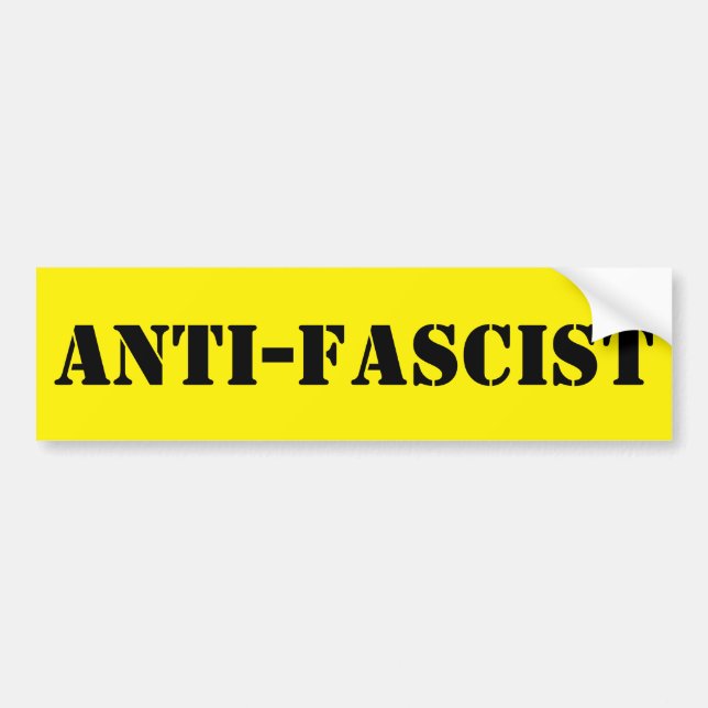 ANTI-FASCIST Bumper Sticker (Front)