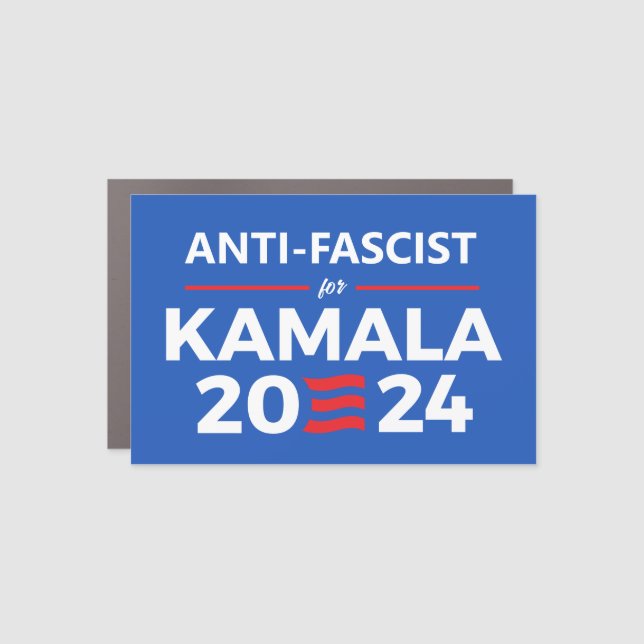 Anti-Fascist for Kamala Harris 2024 Car Magnet (Front)