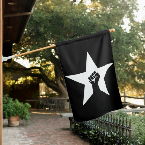 Anti_Fascist Iron Star House Flag