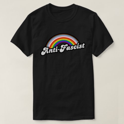 Anti_Fascist Rainbow T_Shirt