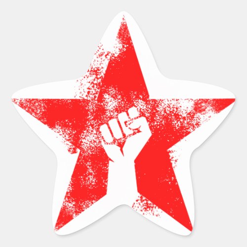 Anti_Fascist Star Star Sticker