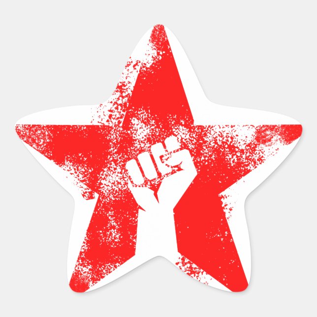 Anti-Fascist Star Star Sticker (Front)