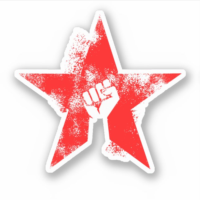 Anti-Fascist Star Sticker (Front)