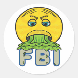 Anti FBI Classic Round Sticker