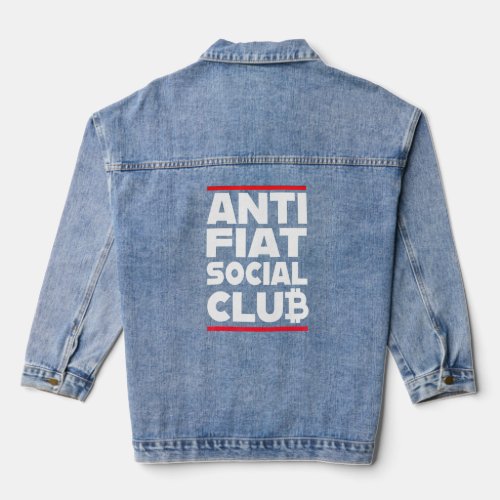 Anti Fiat Social Club Bitcoin  Denim Jacket