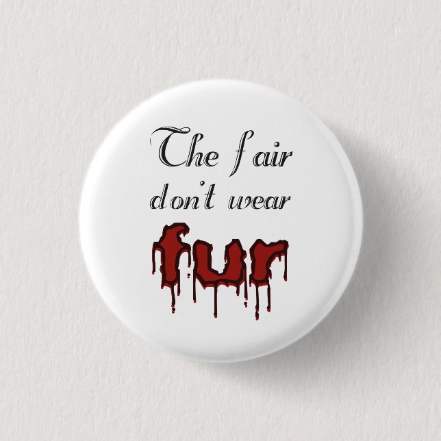 Anti-fur badge button (Front)
