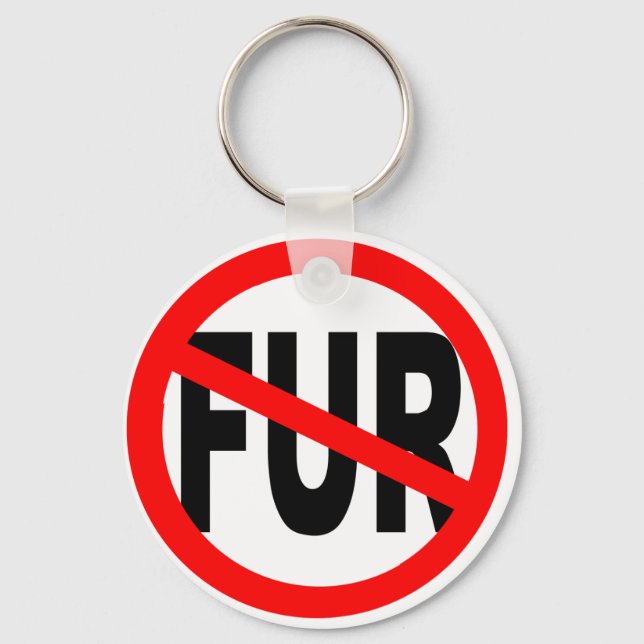 Anti Fur Design Keychain (Front)
