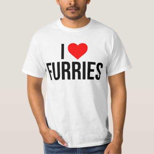 anti furry Love T_Shirt