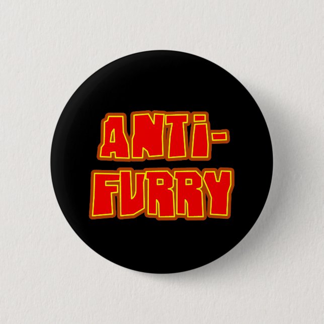 Anti Furry Pinback Button (Front)