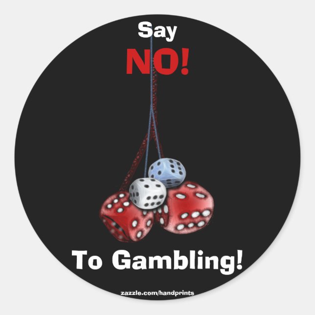Anti-Gambling Campaign Dice Stickers (Front)