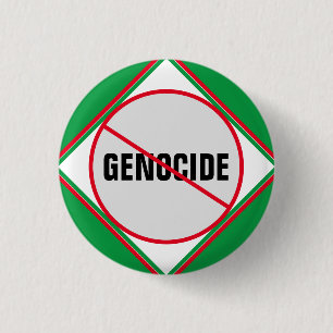 Anti-Genocide Red Green  Button