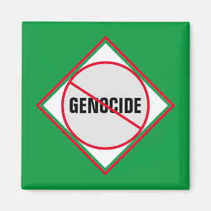 Anti-Genocide Red Green Magnet