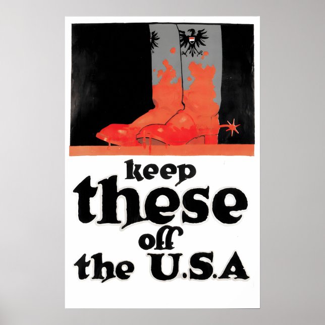 Anti German WWI Recruitment Poster Keep Them Off (Front)