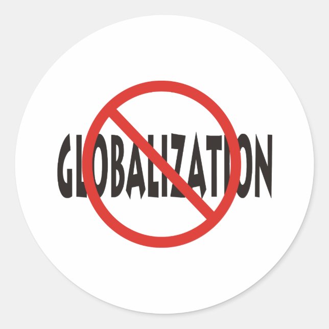 Anti-Globalization Classic Round Sticker (Front)