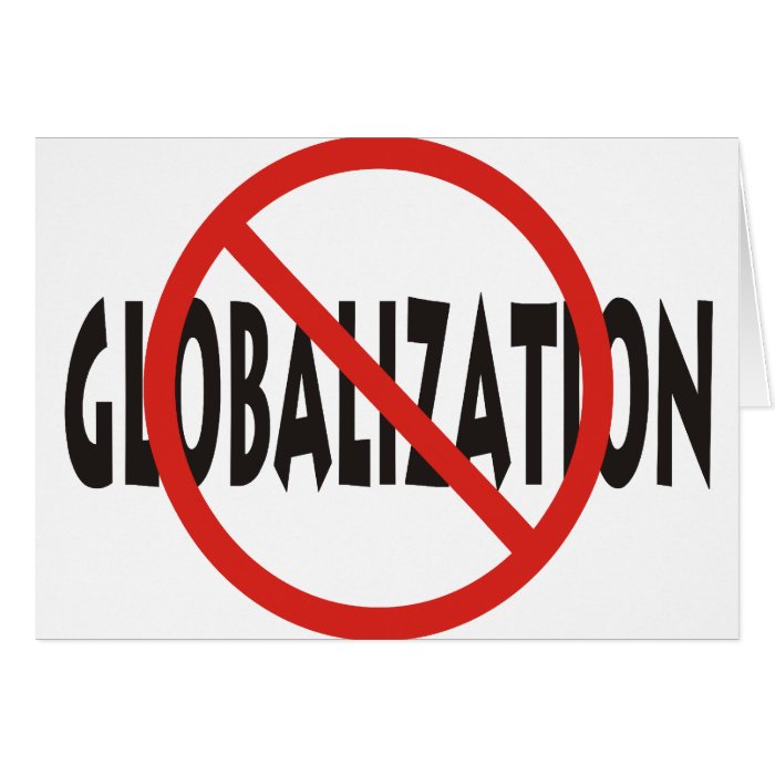 Anti Globalization Greeting Card