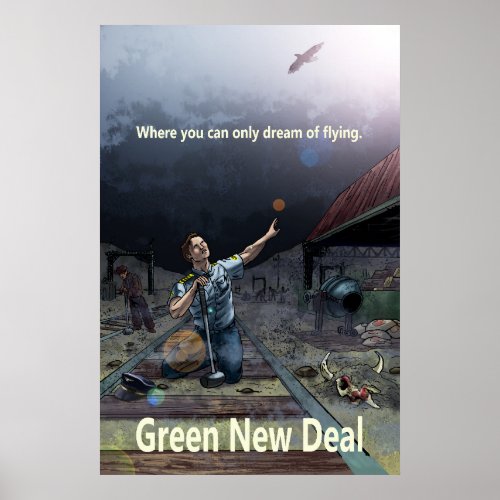 Anti Green New Deal _ 24 x 36 Print Poster