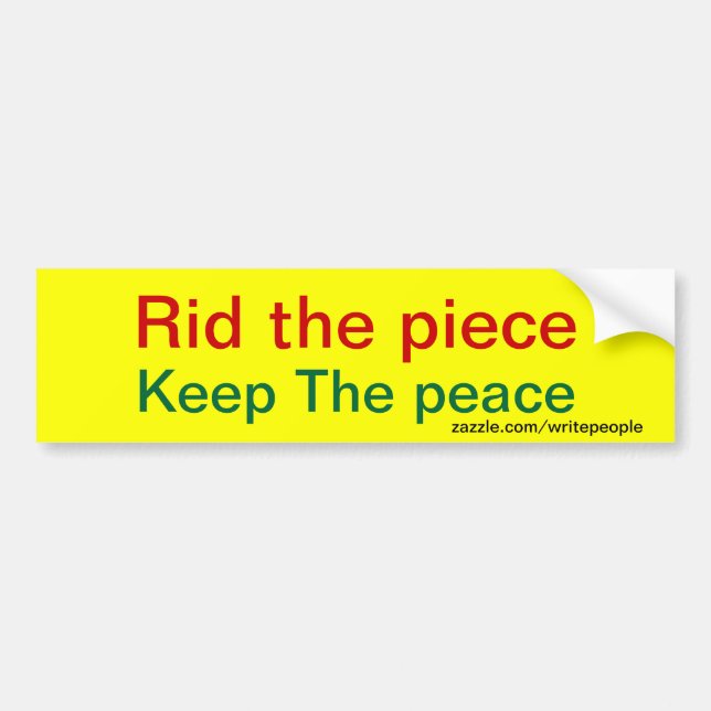 Anti gun slogans bumper sticker (Front)