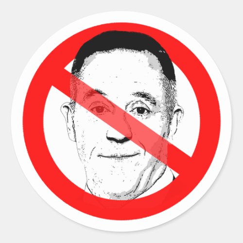 Anti Gutfeld Crossed Out Face Classic Round Sticker