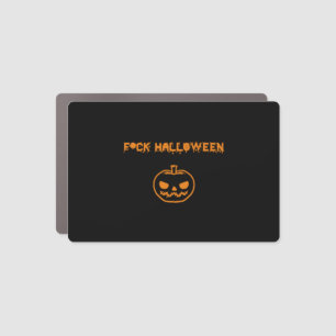 Anti Halloween pumpkin jack-o'-lantern Car Magnet