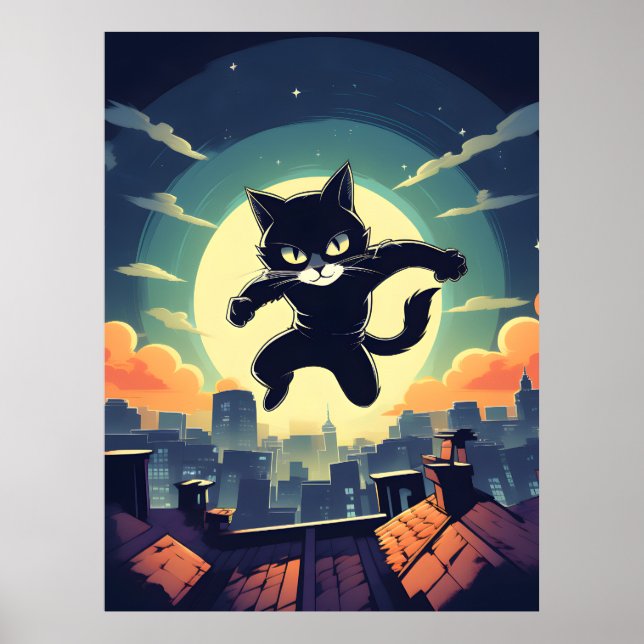 Anti-hero burglar cat poster (Front)