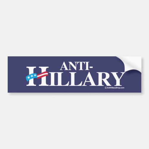 ANTI_HILLARY Banner _ Anti_Hillary _ white _png Bumper Sticker