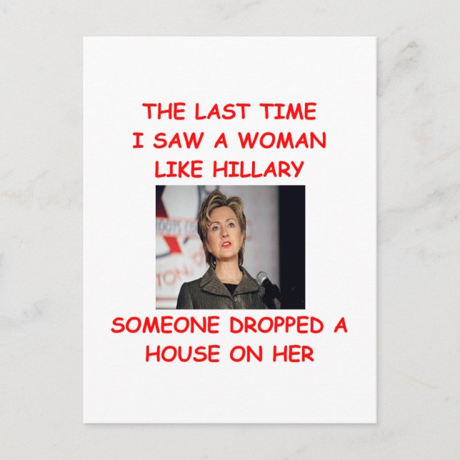 anti hillary clinton postcard (Front)