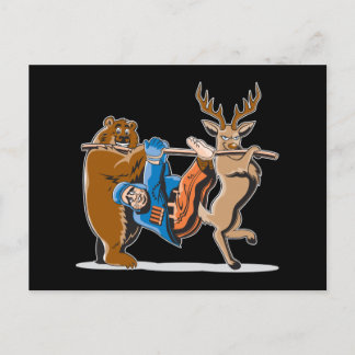 Anti Hunting Animal Revenge Postcard