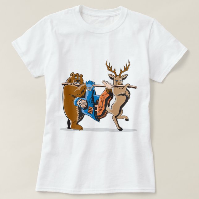 Anti Hunting Animal Revenge T-Shirt (Design Front)