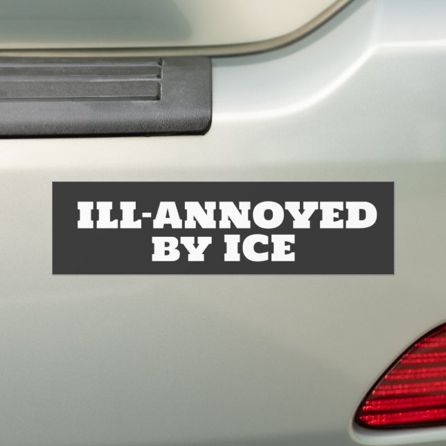 anti-ICE humor Bumper Sticker (On Car)