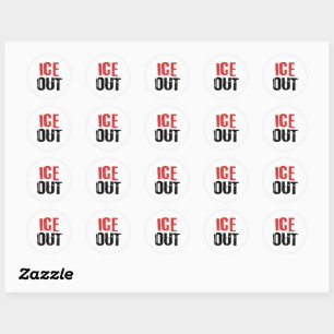 Anti ICE Out Political Activism Protest Classic Round Sticker