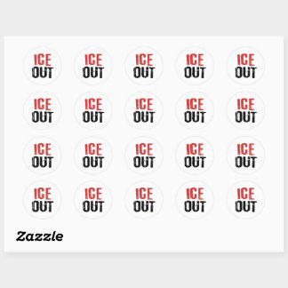 Anti ICE Out Political Activism Protest Classic Round Sticker