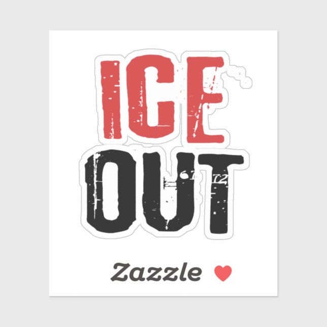 Anti ICE Out Political Activism Protest Sticker (Sheet)