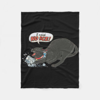 Anti Ice Pro Immigration Funny Cat Political Fleece Blanket