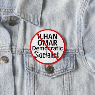 Anti-Ilhan Omar Democratic Socialist Button