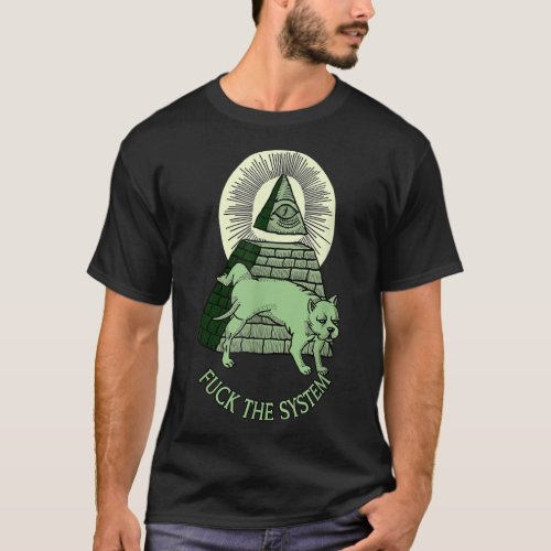Anti Illuminati NWO All Seeing Eye Pyramide Mason T_Shirt