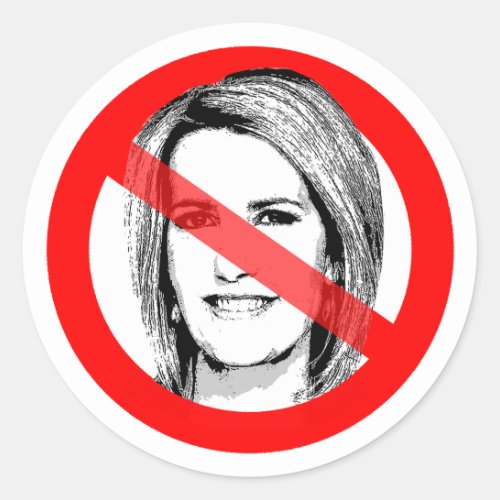 Anti Ingraham Crossed Out Face Classic Round Sticker
