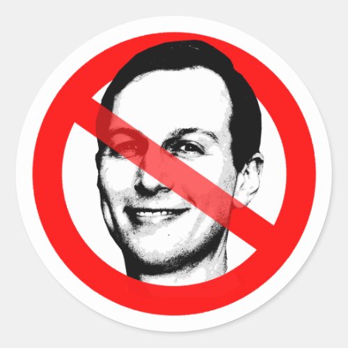 Anti Jared Kushner Crossed Out Face Classic Round Sticker