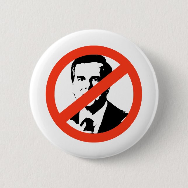 ANTI-JEB - ANTI BUSH - ANTI-Jeb Bush Pinback Button (Front)