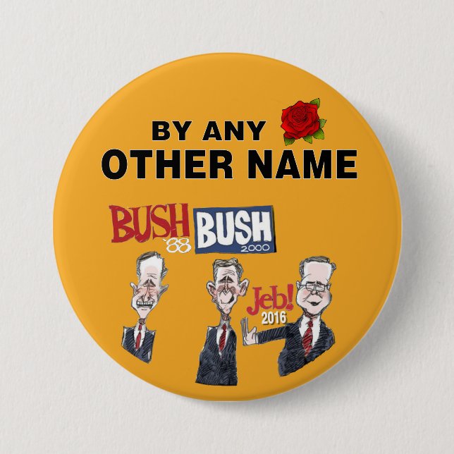 Anti-Jeb Bush 2016 Pinback Button (Front)