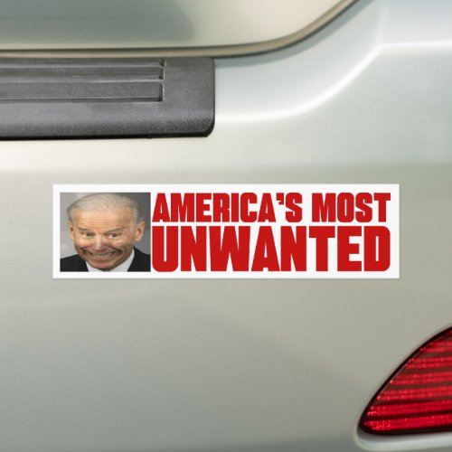 Anti Joe Biden  Americas Most Unwanted  Bumper Sticker