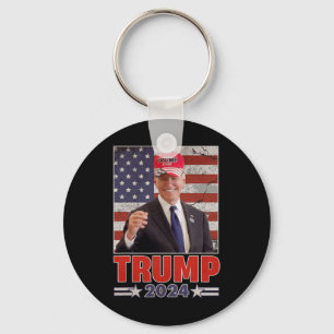Anti Joe Biden Funny Conservative Donald Trump 202 Keychain