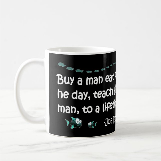 Anti Joe Biden Political Sarcastic Fishing Idiot.p Coffee Mug (Left)