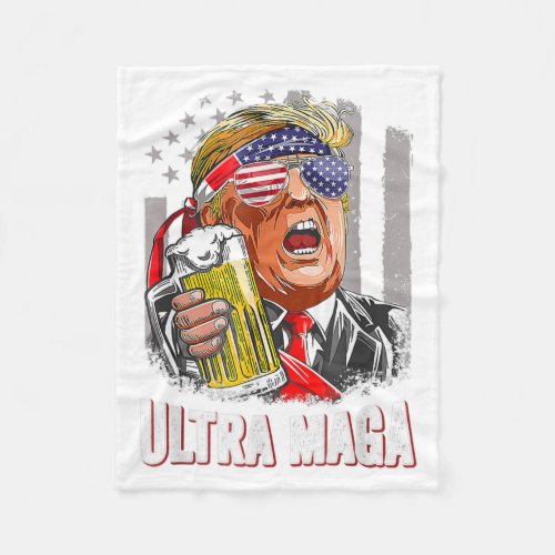 Anti Joe Biden Ultra Maga Fleece Blanket