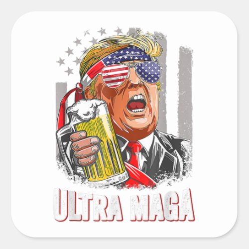 Anti Joe Biden Ultra Maga Square Sticker