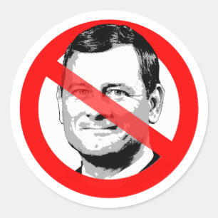 Anti Justice John Roberts Crossed Out Face Classic Round Sticker