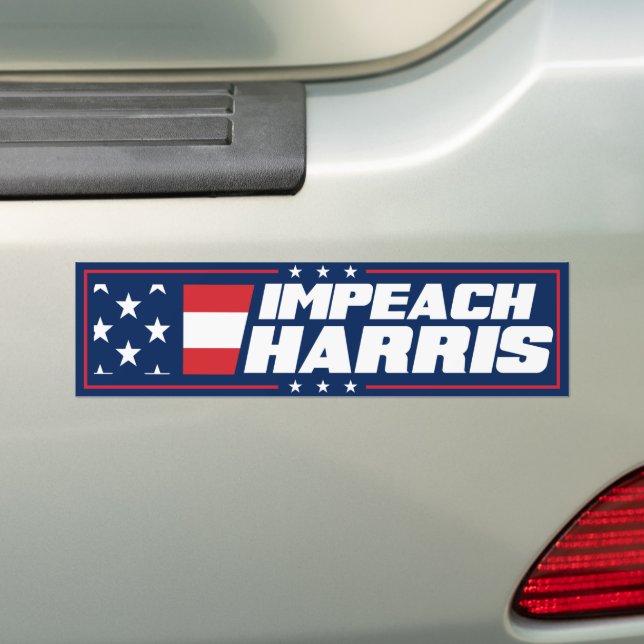 Anti-Kamala Impeach Kamala Harris Bumper Sticker (On Car)
