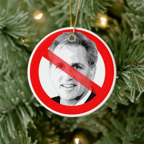 Anti Kevin Mccarthy Crossed Out Face Ceramic Ornament