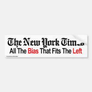 anti liberal "NY TIMES" bumper sticker