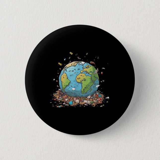 Anti Littering No Environment Environmental Protec Button (Front)